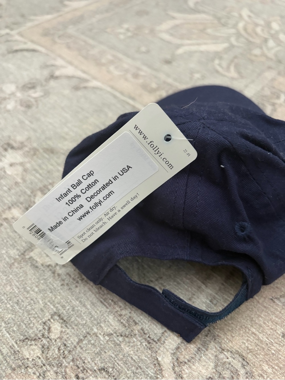 🦞NWT Folly Island infant Baseball Cap w Lobster Embroidery - summer ready! - Picture 2 of 2